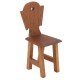 Dolls House Early American Moravian Heart Side Chair Wooden Dining Furniture