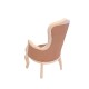 Dolls House Gents Chair Shell-Pink & White Wood Bedroom Living Room Furniture