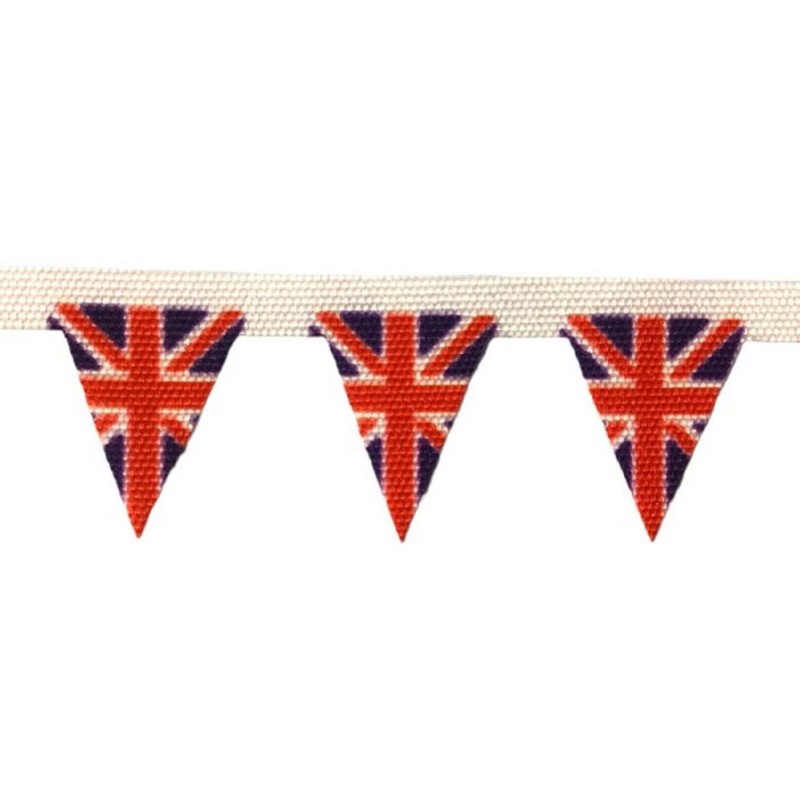 Dolls House Union Jack Great British Flag Bunting Party Banner Decor Accessory