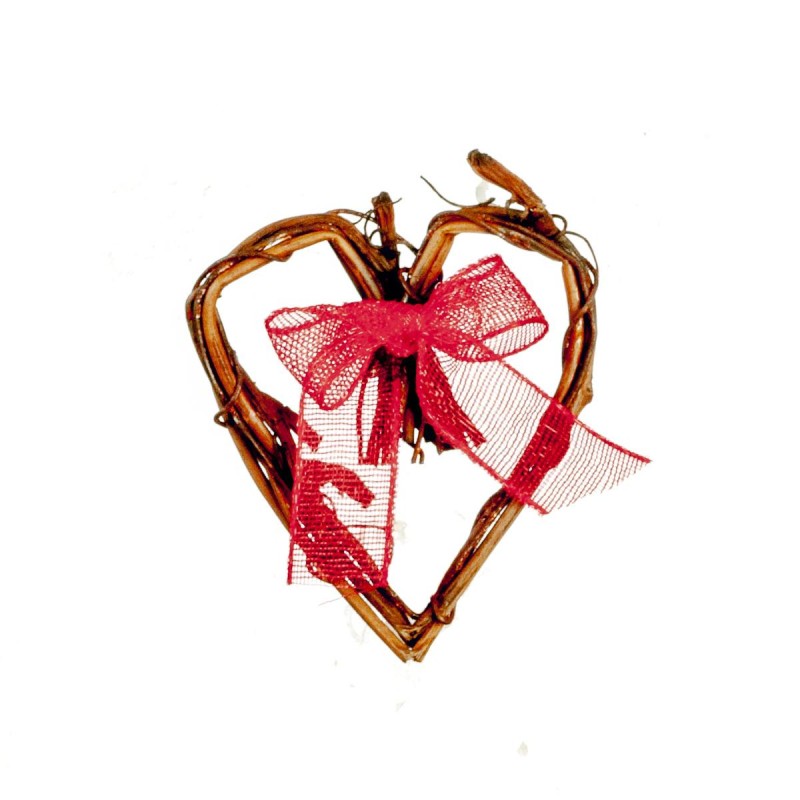 Dolls House Heart Wreath Rattan Wicker Red Ribbon Wooden Front Door Accessory Dolls House Heart Wreath Rattan Wicker Red Ribbon Wooden Front Door Accessory