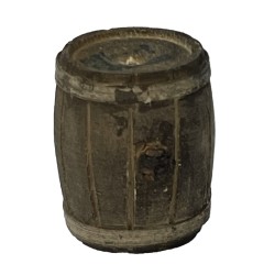 Dolls House Rustic Water Keg Barrel Wooden Miniature Pub Garden Accessory 1:12