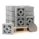 Dolls House 24 Breeze Blocks on Pallet Concrete Cinder Building Component 1:12