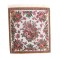 Dolls House French Floral Rug Woven Red Jacquard Design Floor Accessory Small