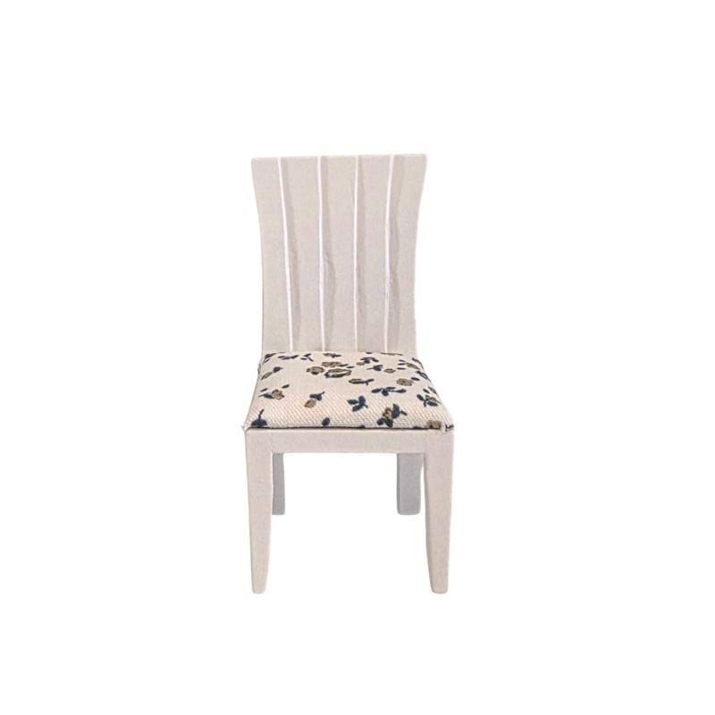 Dolls House Side Chair Modern White Wood Dining Room Furniture