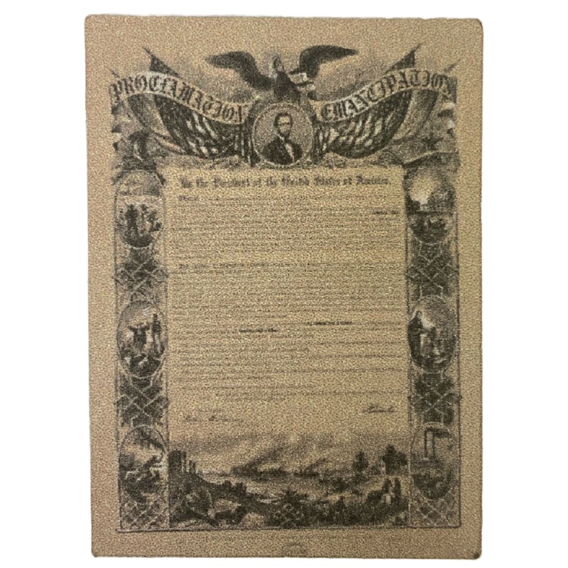 Dolls House Emancipation Proclamation 1863 Replica Museum 1:12 Accessory Printed Card