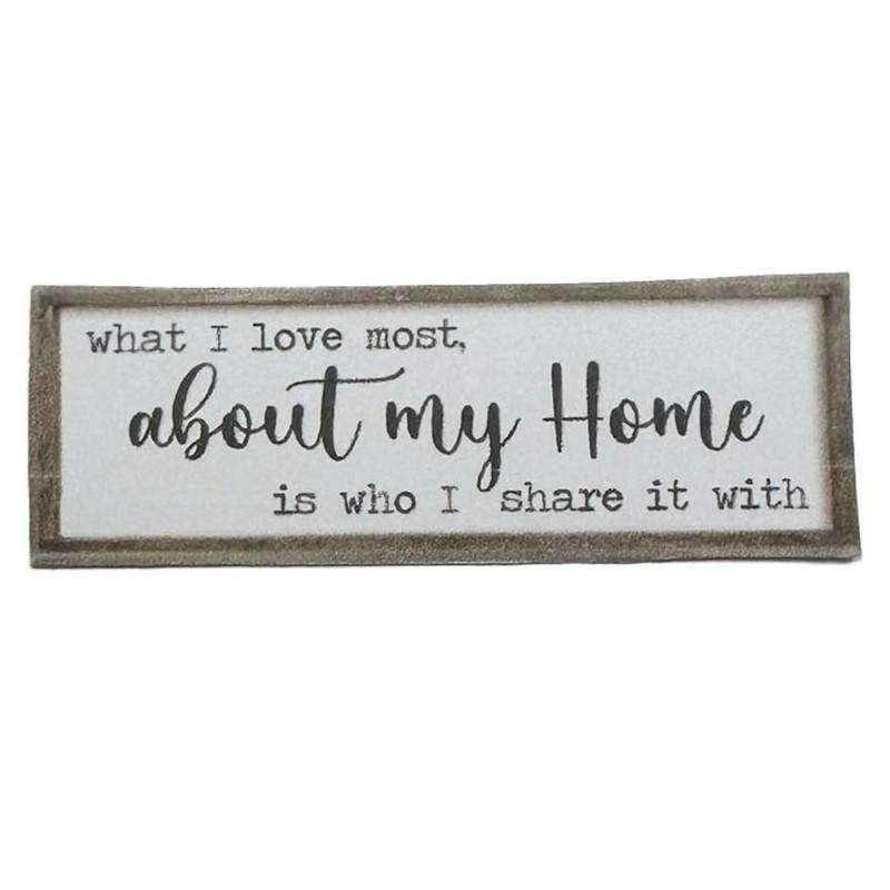 Dolls House What I Love Most Family Wall Plaque Farmhouse Sign 1:12 Printed Card