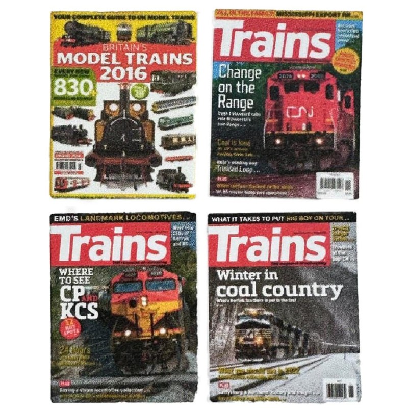 Dolls House Model Trains Railway Magazine Cover Set 1:12 Hobby Living Accessory Printed Card