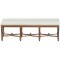 Dolls House Long Bench Walnut & Gold Hand Painted JBM Miniature 1:12 Furniture