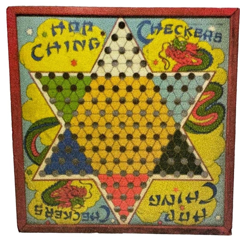 Dolls House Old Hop Ching Chinese Checkers Board Game Toy Shop Study Accessory