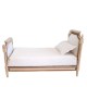 Dolls House Single Bed Unfinished Bare Wood Upholstered Head & Footboard Dolls House Single Bed Unfinished Bare Wood Upholstered Head & Footboard