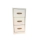 Dolls House Filing Cabinet White Wood 3 Drawer Modern Miniature Office Furniture