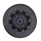 Dolls House Round Area Rug Circular Carpet Purple & Black Mandala Design Lge