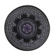 Dolls House Round Area Rug Circular Carpet Purple & Black Mandala Design Lge Dolls House Round Area Rug Circular Carpet Purple & Black Mandala Design Lge