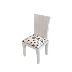 Dolls House Side Chair Modern White Wood Dining Room Furniture
