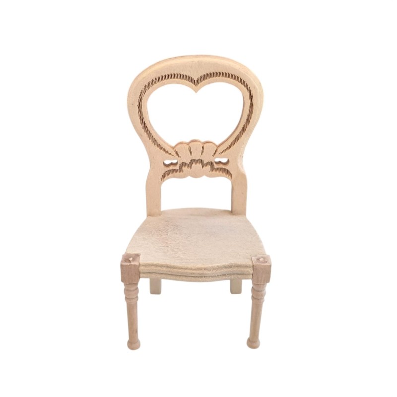 Dolls House Balloon Back Side Chair Unfinished Bare Wood Dolls House Balloon Back Side Chair Unfinished Bare Wood