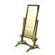 Dolls House Gold Floor Standing Dressing Cheval Mirror 1:12 Bedroom Accessory