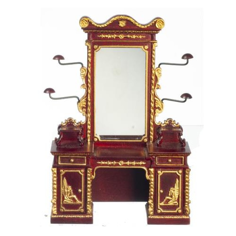 Dolls House Dressing Table Renaissance Mahogany JBM Miniature Bedroom Furniture