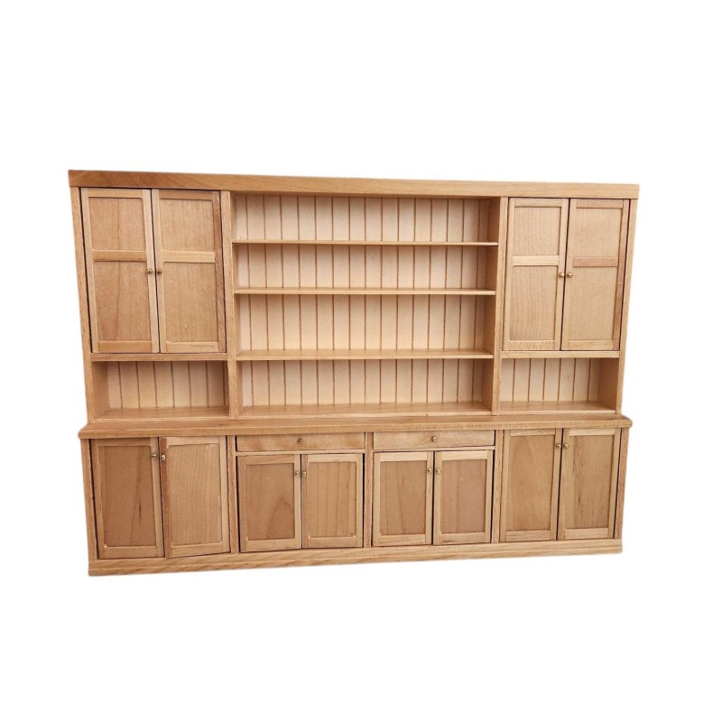 Dolls House Kitchen Cabinet Light Oak Units Cupboards Hoosier JBM Furniture