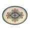 Dolls House Oval Rug Persian Vector Design Green Miniature Carpet Large