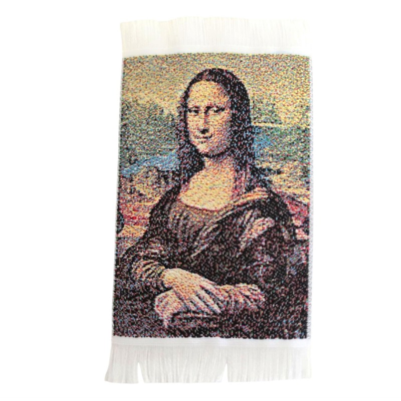 Dolls House Mona Lisa Tapestry Wall Hanging Woven Silk 1:12 Scale Dolls House Mona Lisa Tapestry Wall Hanging Woven Silk 1:12 Scale