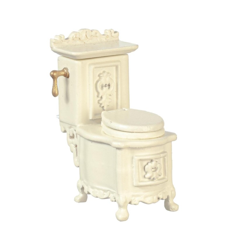 Dolls House Toilet White French Provincial 1:24 Scale JBM Bathroom Furniture