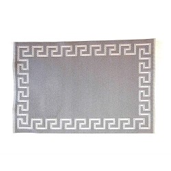 Dolls House Rectangular Rug Modern Grey Miniature Accessory Small