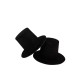 Dolls House Top Hat Black Victorian Gentlemen's or Wedding Attire Pack of 2 1:12