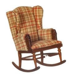 Dolls House Victorian Rocking Chair Walnut 1:24 Half Inch JBM Nursery Furniture