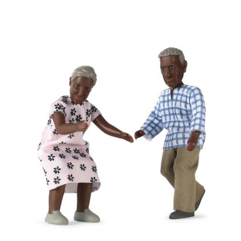 Lundby Dolls House Billie Grandma & Grandad Elderly Couple Modern People 1:18