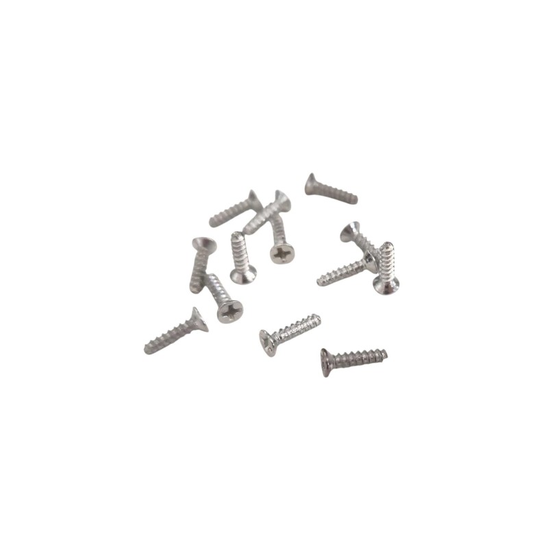 Dolls House 12 Small Screws 8mm Steel Countersunk Hardware for Miniature DIY