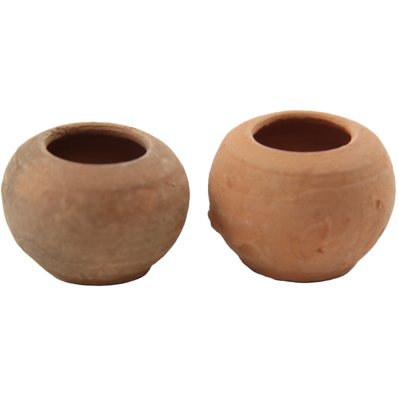 Dolls House Round Terracotta Plant Planter Clay Bell Pot Bowl Garden Accessory