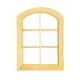 Dolls House Arched Window Unfinished 6 Pane Round Top Builders DIY Merchants
