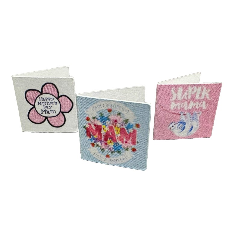 Dolls House Happy Mother's Day Card Mam Mamma Miniature Accessory 1:12 Pack of 3