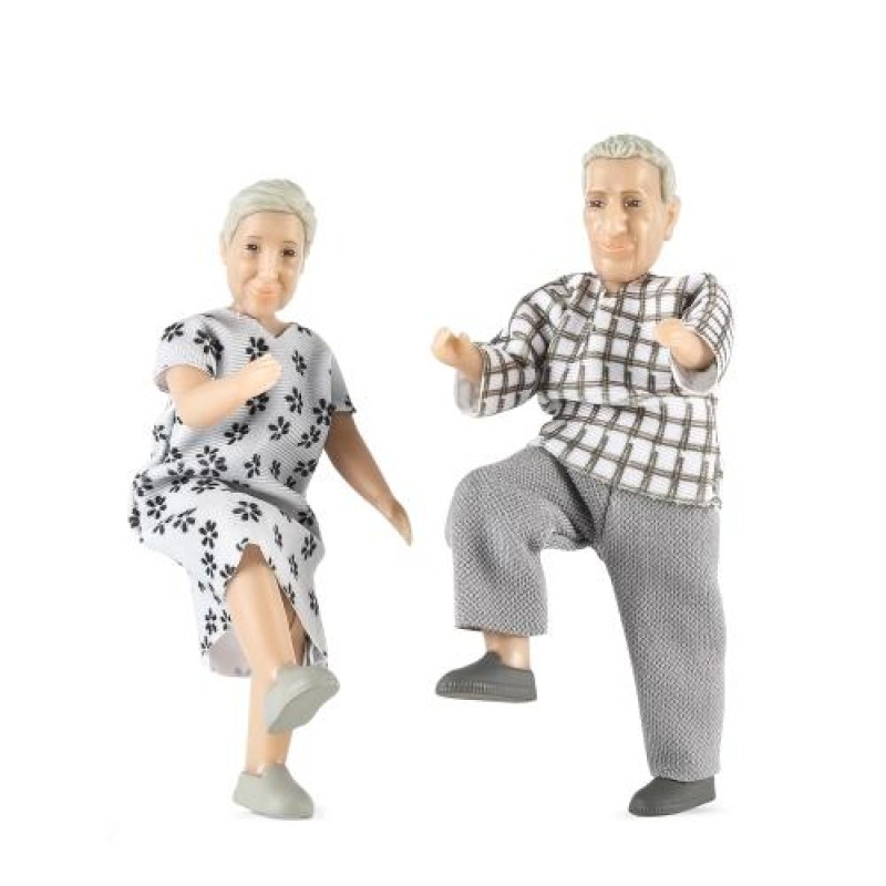 Lundby Dolls House Jamie Grandma & Grandad Elderly Couple Modern People 1:18