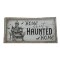 Dolls House Home Sweet Haunted Home Halloween Sign Door Mat Printed Card 1:12