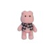 Dolls House Pink Pig in Blue Waistcoat Flocked Toy Shop Store Nursery Accessory
