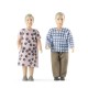 Lundby Dolls House Charlie Grandma & Grandad Elderly Couple Modern People 1:18