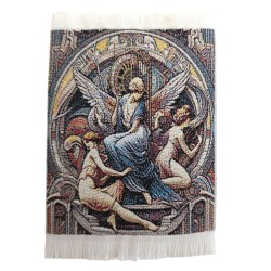 Dolls House Medieval Angels Tapestry Wall Hanging Woven Silk Rug Dolls House Medieval Angels Tapestry Wall Hanging Woven Silk Rug
