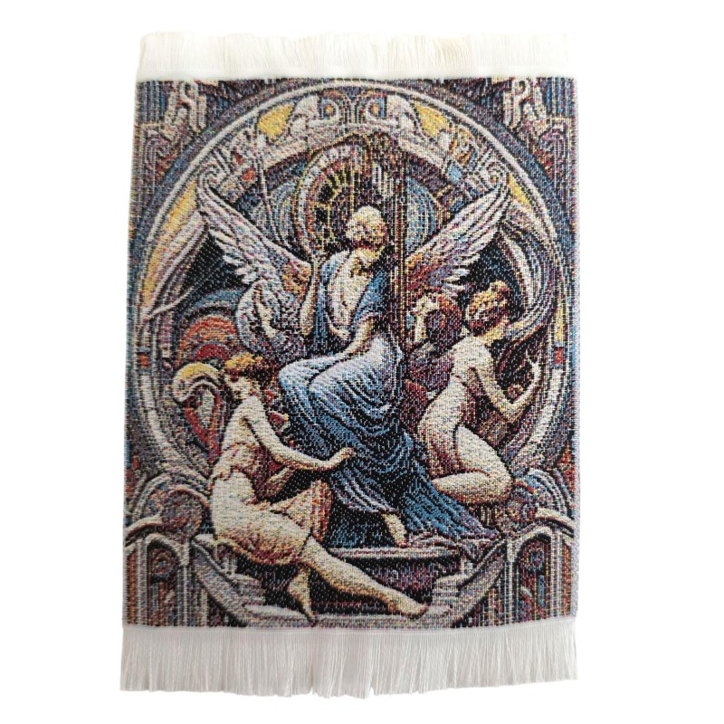 Dolls House Medieval Angels Tapestry Wall Hanging Woven Silk Rug Dolls House Medieval Angels Tapestry Wall Hanging Woven Silk Rug