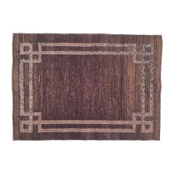 Dolls House Rectangular Rug Modern Brown Geometric Design Carpet Large Dolls House Rectangular Rug Modern Brown Geometric Design Carpet Large