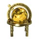 Dolls House World Globe on Axis Tilt Brass Stand School Study Home Accessory