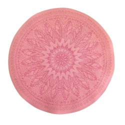 Dolls House Area Rug Round Circular Carpet Double Sided Pink Silk Lge Dolls House Area Rug Round Circular Carpet Double Sided Pink Silk Lge