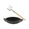 Dolls House Chinese Woc & Spatula Black Cookware Kitchen Accessory Miniature