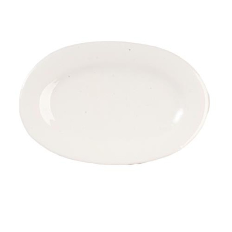 Dolls House Oval Plate Plain White Ceramic Tableware Dining Room Accessory 1:12