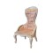 Dolls House Ladies Chair Shell-Pink & White Wood Bedroom Living Room Furniture