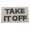 Dolls House Bath Mat "Take It Off" Black & White Bathroom Rug 1:12 Printed Card