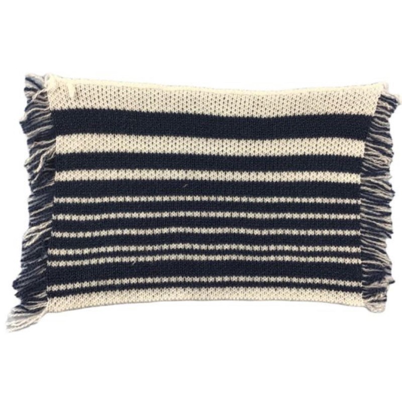 Dolls House Navy Blue & White Striped Rug 1:12 Modern Flooring Floor Accessory