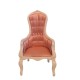 Dolls House Gents Chair Shell-Pink & White Wood Bedroom Living Room Furniture