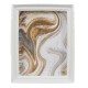 Dolls House White & Gold Marble Abstract Picture in Frame Modern Art Accessory Dolls House White & Gold Marble Abstract Picture in Frame Modern Art Accessory