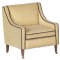Dolls House Armchair Gold Fabric Accent Fireside Chair JBM Living Room Furniture